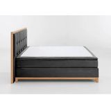 Home affaire Boxspringbett "Sonja", mit Steppung im Kopfteil und Holzrahmen, inklusive Topper
