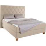 Guido Maria Kretschmer Home&Living Boxspringbett "Harmones hoch", in 3 Breiten, Härtegrad auch im Mix mit je 1 Matratze in H2 und H3