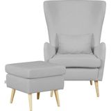 Guido Maria Kretschmer Home&Living Sessel "Sallito", incl. Hocker, in 6 Bezugsqualitäten, Sessel B/T/H: 76/85/109 cm