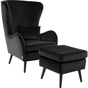 Guido Maria Kretschmer Home&Living Fauteuil Salla naar keuze met of zonder hocker, grote fauteuil: afm. bxdxh: 78x94x118cm