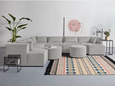 Leonique Ecksofa "Alexane L-Form", zusammengesetzt aus Modulen, in vielen Bezugsqualitäten und Farben