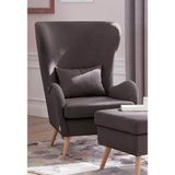 Guido Maria Kretschmer Home&Living Sessel »Salla auch in Fellimitat und Feincord, viele Bezugsarten, Ohrensessel«, wahlweise mit oder ohne Hocker; großer Sessel: Maße B/T/H: 78/94/118cm