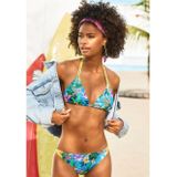 Venice Beach Bikini-Hose Hanni mit tropischem Print und gelben Details