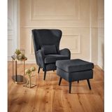 Guido Maria Kretschmer Home&Living Sessel "Sallito", incl. Hocker, in 6 Bezugsqualitäten, Sessel B/T/H: 76/85/109 cm