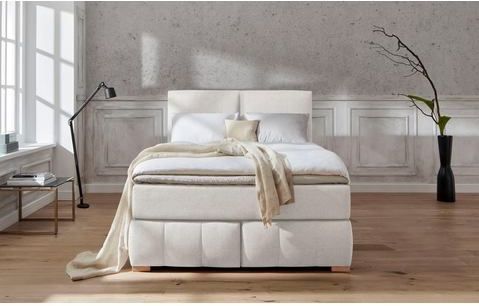 Guido Maria Kretschmer Home&Living Boxspringbett "Wehma", inkl. Topper in 3 verschiedenen Matratzen, auch in Samtstoff