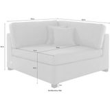 Guido Maria Kretschmer Home&Living Sofa "Skara XXL", Eckelement zur individuellen Polstergarnitur-Gestaltung