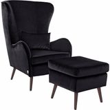 Guido Maria Kretschmer Home&Living Sessel "Sallito", incl. Hocker, in 6 Bezugsqualitäten, Sessel B/T/H: 76/85/109 cm