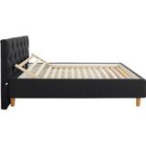 Guido Maria Kretschmer Home&Living Polsterbett "Sunley 100", Kreuzsteppung, Kopfteilhöhe 102 cm, ohne oder mit Matratze/Lattenrost