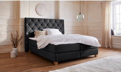 Guido Maria Kretschmer Home&Living Boxspringbett "Harmones hoch", in 3 Breiten, Härtegrad auch im Mix mit je 1 Matratze in H2 und H3