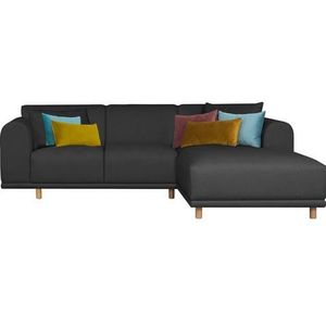 andas Ecksofa "Maroon L-Form", in skandinavischem Design, mit losen Kissen