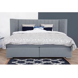 Places of Style Boxspringbett »Piazza«, mit Steppung und Kopfteil mit seitlichen Flügeln