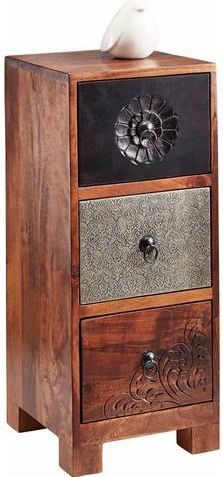 Home affaire Kommode »Mahar«, Breite 30 cm mit Metallfronten