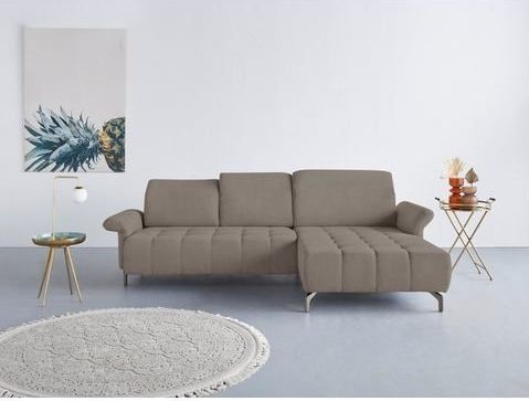 INOSIGN Ecksofa "Fresh L-Form", Federkern, wahlweise Kopfteilverstellung und motorischer Vorziehsitz