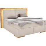 Places of Style Boxspringbett »Cup«, mit LED-Beleuchtung, Massivholzrahmen und Topper, in 2 Härtegraden