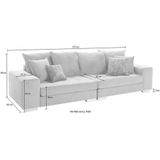 INOSIGN Big-Sofa Vale, mit Steppung im Sitzbereich, Federkern und Zierkissen
