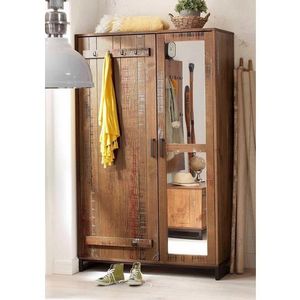 Kledingkast - Bruin/multicolour - Hout - 110x52x180 cm