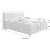 INOSIGN Boxspringbett "Parla", incl. Topper, 4 Farben in 4 Breiten, 2 Härtegraden, 3 Matratzenarten