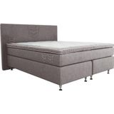 INOSIGN Boxspringbett "Zahara", inkl. Topper, besonderes Highlight: aufgenähten Jeanstaschen - Optik