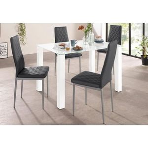 INOSIGN Eethoek met glazen tafel, breedte 120 cm (set, 5-delig)