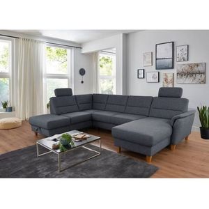 Home affaire Wohnlandschaft »Palmera U-Form«, Federkern, wahlweise mit Bettfunktion und mit/ohne Stauraum