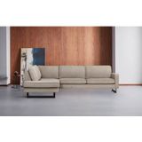 Places of Style Ecksofa "Pinto, 290 cm, Ottomane links / rechts", Cord, Feincord, Luxus-Microfaser Leder und Chenille
