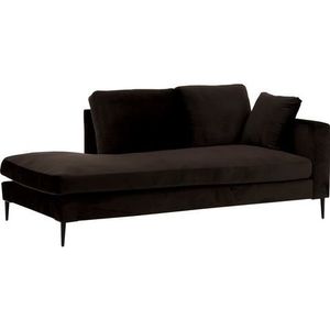 Leonique Recamiere "Cozy Chaiselongue, Maße B/T/H: 195/97/80 cm", mit losen Kissen und Metallbeinen, Armlehne links oder rechts wählbar