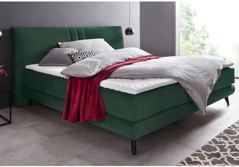 Places of Style Boxspringbett "Skien", incl. Kaltschaumtopper, 2 Härtegrade, 3 Ausführungen