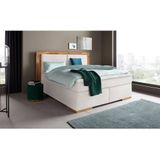Places of Style Boxspringbett »Cup«, mit LED-Beleuchtung, Massivholzrahmen und Topper, in 2 Härtegraden
