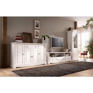 Home affaire Vitrine »Anna«, Breite 69 cm, Höhe 187 cm, Metallgriffe, aus massiver Kiefer, FSC®