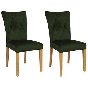 Home affaire 4-Fußstuhl »Diamond«, (Set), 2 St., Samtvelours, Sitz und Ruecken gepolstert