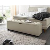Places of Style Hockerbank "Knobbed", Hockerbank mit Stauraum, Breite 120 cm und 160 cm