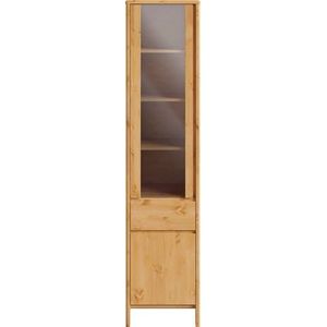 Home affaire Vitrinekast Luven gecertificeerd massief hout, hoogte 192 cm, 2 deuren en 1 lade