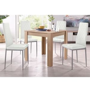 INOSIGN Essgruppe, (Set, 5 tlg.), mit Tisch in Eichefarben Sägerau, Breite 80 cm