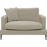 Leonique Sessel "Cozy Loungesessel, Designersessel, Maße B/T/H: 91/97/80 cm", mit Metallbeinen und Zierkissen