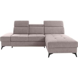 INOSIGN Ecksofa »Cardiz L-Form«, inkl.Kopfteilverstellung und Federkern wahlweise mit Bettfunktion
