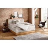 Home affaire Boxspringbett "Cavan", Eiche, inkl. Bettkasten & Topper, verschiedene Härtegrade (auch H4)