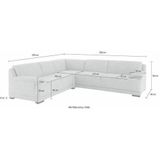 Home affaire Ecksofa "Telos L-Form", mit Boxspring-Federung und in 3 Qualitäten