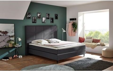 andas Boxspringbett "Linja", mit Hotelbett-Charakter, Komfortliegehöhe und Topper inklusive