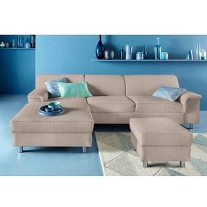 INOSIGN Ecksofa »Jamie, modern und elegant, Fußhöhe 9cm, L-Form,«, wahlweise mit Bettfunktion