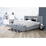 Places of Style Boxspringbett "Piazza", mit Steppung und Kopfteil mit seitlichen Flügeln