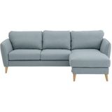 Home affaire Ecksofa MARSEILLE (242/152cm),L-Form, Rec. rechts/links, Massivholzbeine aus Eiche, in verschieden Bezügen und Farbvarianten