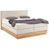 Home affaire Boxspringbett Cavan, Eiche, inkl. Bettkasten & Topper, verschiedene Härtegrade