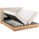 Home affaire Boxspringbett Cavan, Eiche, inkl. Bettkasten & Topper, verschiedene Härtegrade