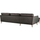 Home affaire Ecksofa "Meersburg, L-Form,", mit Holzfüßen