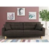 Home affaire 3-Sitzer TRIPLO optionale Schlafsofa mit Bettkasten, Maße B/T/H: 215/100/89 cm, Wahlweise Bettfunktion - Liegefläche 145x191 cm, Rücken-, Zierkissen