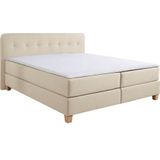 Home affaire Boxspringbett »Fargo«, inkl. Topper, in 3 Matratzenarten, in Samt- oder Strukturstoff