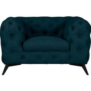 Leonique Chesterfield-fauteuil Glynis luxueuze capitonnage, moderne chesterfield look, kleur van de poten ter keuze