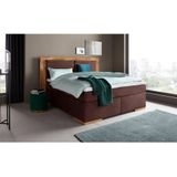 Places of Style Boxspringbett "Cup", mit Massivholzrahmen, mit Topper, in 2 Härtegraden, in 3 Breiten
