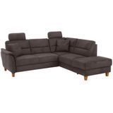 Home affaire Ecksofa "Palmera L-Form", Federkern, wahlweise mit Bettfunktion und mit/ohne Stauraum
