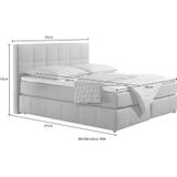 INOSIGN Boxspringbett "Casano", mit feiner Steppung, in 3 Matratzenarten, 2 Härtegraden und 5 Farben